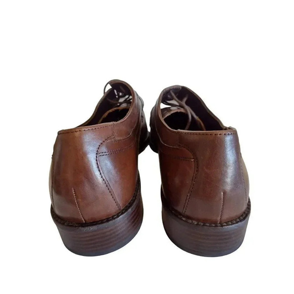 Johnston & Murphy Sheep Skin Brown Men's 12 M Lace Up Shoes Semi-Pointed Lace-Up - Picture 8 of 13